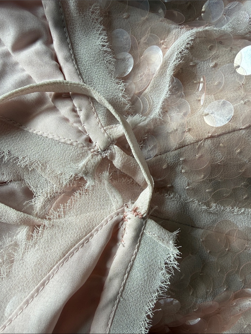 ARRANGE Curve embellished sequin cami midi dress with full skirt in soft pink - Picture 8 of 8